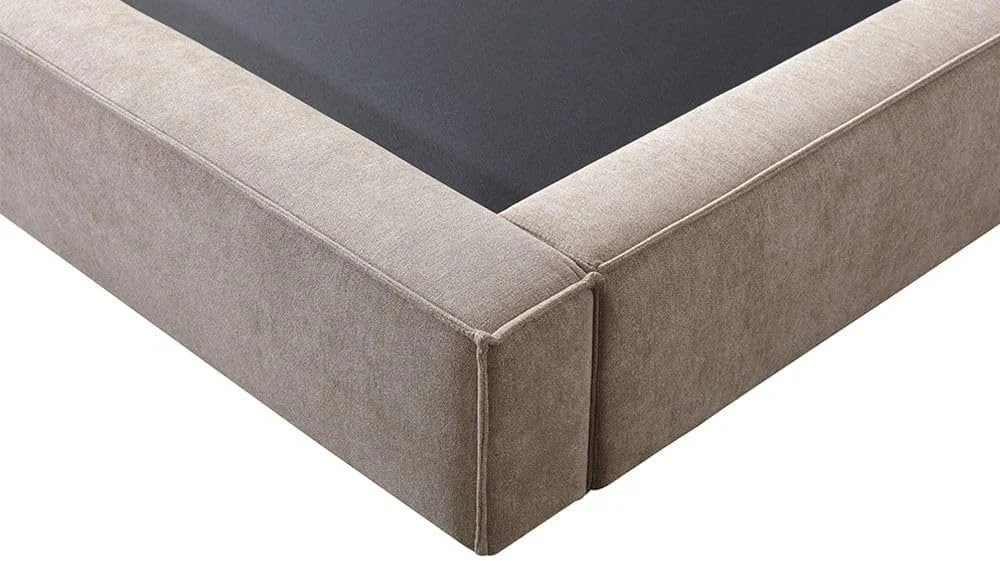 تخت خواب دو نفره دانوب هوم مدل دلانو 150X200 | طراحی مدرن و مقاوم، مبلمان قاب تخت خواب چوبی | تخت خواب های آرام و راحت، ابعاد 234x198x87 سانتی متر - قهوه ای روشن