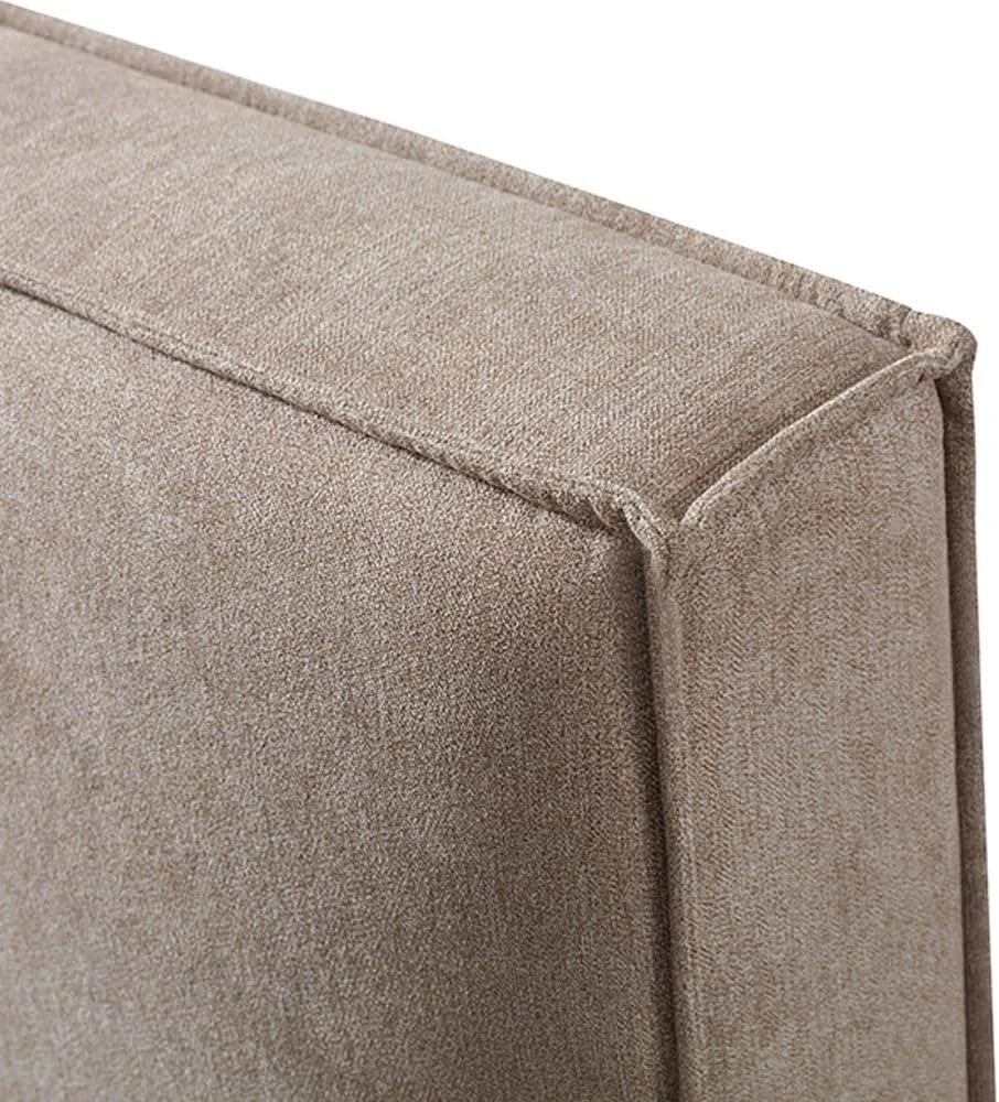 تخت خواب دو نفره دانوب هوم مدل دلانو 150X200 | طراحی مدرن و مقاوم، مبلمان قاب تخت خواب چوبی | تخت خواب های آرام و راحت، ابعاد 234x198x87 سانتی متر - قهوه ای روشن
