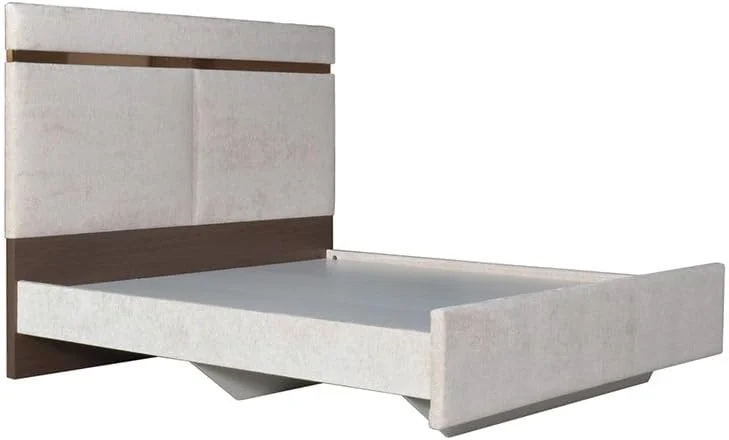تخت خواب دونفره کینگ 180x200 رونین Danube Home | مبلمان قاب تخت خواب چوبی با طراحی مدرن | تخت خواب راحت (تشک شامل نمی شود) - بژ/برنز تخت خواب دونفره کینگ 180x200 رونین Danube Home | مبلمان قاب تخت خواب چوبی با طراحی مدرن | تخت خواب راحت (تشک شامل نمی شود) - بژ/برنز