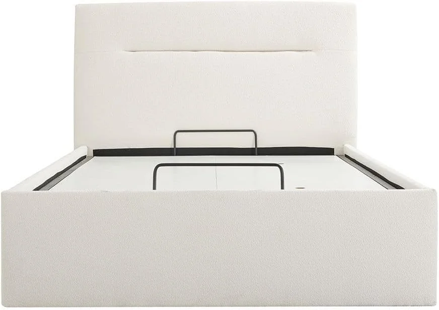 تخت خواب جوان مدل Hendrix 120X200 Danube Home با فضای ذخیره سازی هیدرولیک | طراحی مدرن و مستحکم، مبلمان تخت خواب یک نفره چوبی | تخت خواب های آرام و راحت، ابعاد: طول 225 x عرض 137 x ارتفاع 103 سانتی متر - سفید تخت خواب جوان مدل Hendrix 120X200 Danube Home با فضای ذخیره سازی هیدرولیک | طراحی مدرن و مستحکم، مبلمان تخت خواب یک نفره چوبی | تخت خواب های آرام و راحت، ابعاد: طول 225 x عرض 137 x ارتفاع 103 سانتی متر - سفید