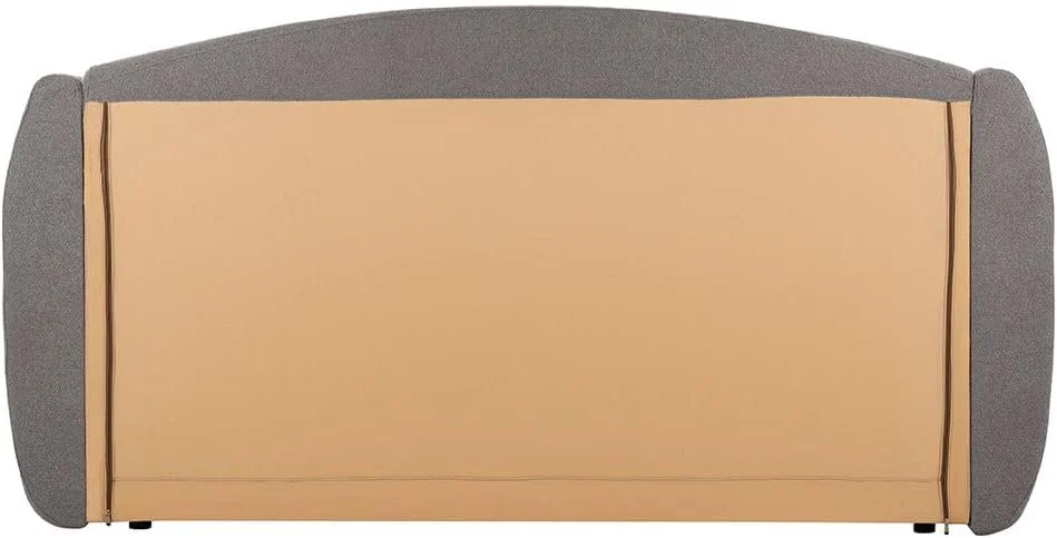 تخت خواب سوپر کینگ 200x200 دانوب هوم مدل Stilo | طراحی مدرن مبلمان قاب تخت خواب دو نفره چوبی | تخت خواب راحت (تشک شامل نمی شود) - خاکستری