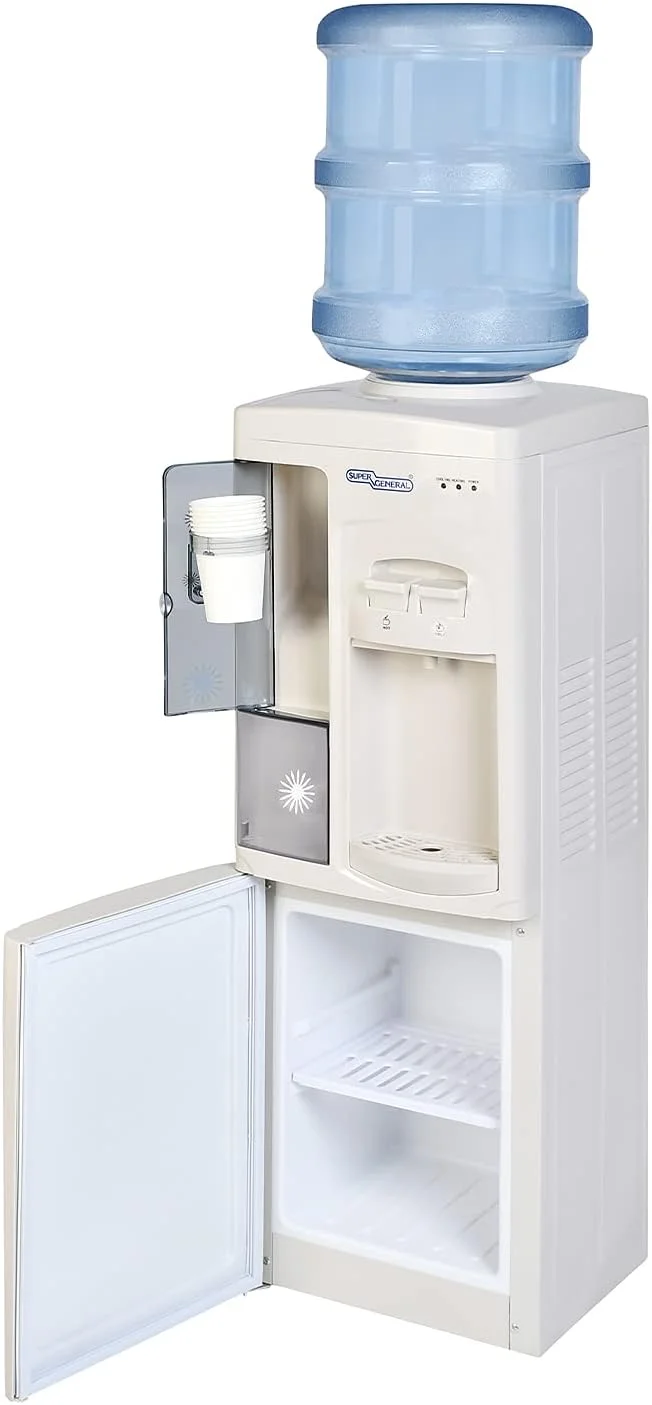 آبسردکن و آبگرمکن سوپر جنرال مدل SGL-1171، دارای کابینت و جا لیوانی، آب گرم فوری، 2 شیر، سفید/خاکستری، 31.2 x 32.5 x 96 سانتی متر آبسردکن و آبگرمکن سوپر جنرال مدل SGL-1171، دارای کابینت و جا لیوانی، آب گرم فوری، 2 شیر، سفید/خاکستری، 31.2 x 32.5 x 96 سانتی متر