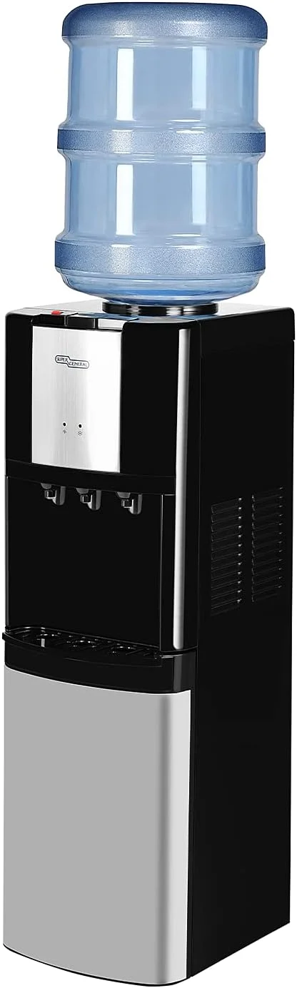 آبسردکن و آبگرمکن سوپر جنرال مدل SGL-2271، دارای کابین، آب گرم فوری، سه شیر، مشکی/نقره ای، 36.2 x 31 x 98 سانتی متر آبسردکن و آبگرمکن سوپر جنرال مدل SGL-2271، دارای کابین، آب گرم فوری، سه شیر، مشکی/نقره ای، 36.2 x 31 x 98 سانتی متر