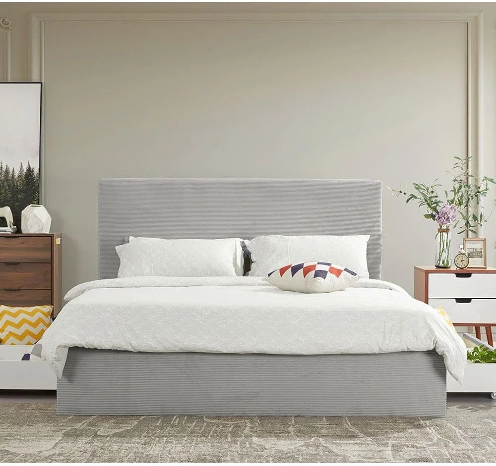 تخت خواب دو نفره دانوب هوم مدل Wesley سایز 150X200 به همراه 4 کشو | طراحی مدرن و مستحکم، مبلمان قاب تخت خواب چوبی | تخت خواب های آرام و راحت، ابعاد 218x163x121 سانتی متر - خاکستری تیره تخت خواب دو نفره دانوب هوم مدل Wesley سایز 150X200 به همراه 4 کشو | طراحی مدرن و مستحکم، مبلمان قاب تخت خواب چوبی | تخت خواب های آرام و راحت، ابعاد 218x163x121 سانتی متر - خاکستری تیره