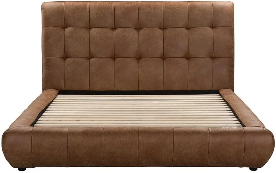 تخت خواب دو نفره کینگ مدل دانوب هوم آراگون 180X200 | طراحی مدرن، قاب تخت خواب چوبی | تخت خواب راحت (تشک شامل نمی شود) - کاراملی تخت خواب دو نفره کینگ مدل دانوب هوم آراگون 180X200 | طراحی مدرن، قاب تخت خواب چوبی | تخت خواب راحت (تشک شامل نمی شود) - کاراملی