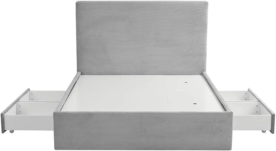 تخت خواب دو نفره دانوب هوم مدل Wesley سایز 150X200 به همراه 4 کشو | طراحی مدرن و مستحکم، مبلمان قاب تخت خواب چوبی | تخت خواب های آرام و راحت، ابعاد 218x163x121 سانتی متر - خاکستری تیره تخت خواب دو نفره دانوب هوم مدل Wesley سایز 150X200 به همراه 4 کشو | طراحی مدرن و مستحکم، مبلمان قاب تخت خواب چوبی | تخت خواب های آرام و راحت، ابعاد 218x163x121 سانتی متر - خاکستری تیره