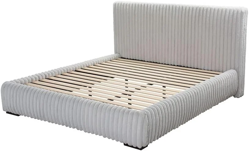 تخت خواب دونفره کینگ دانوب هوم مدل فریتز 180X200 | طراحی مدرن، مبلمان قاب تخت خواب چوبی | تخت خواب راحت (تشک شامل نمی شود) - خاکستری روشن تخت خواب دونفره کینگ دانوب هوم مدل فریتز 180X200 | طراحی مدرن، مبلمان قاب تخت خواب چوبی | تخت خواب راحت (تشک شامل نمی شود) - خاکستری روشن