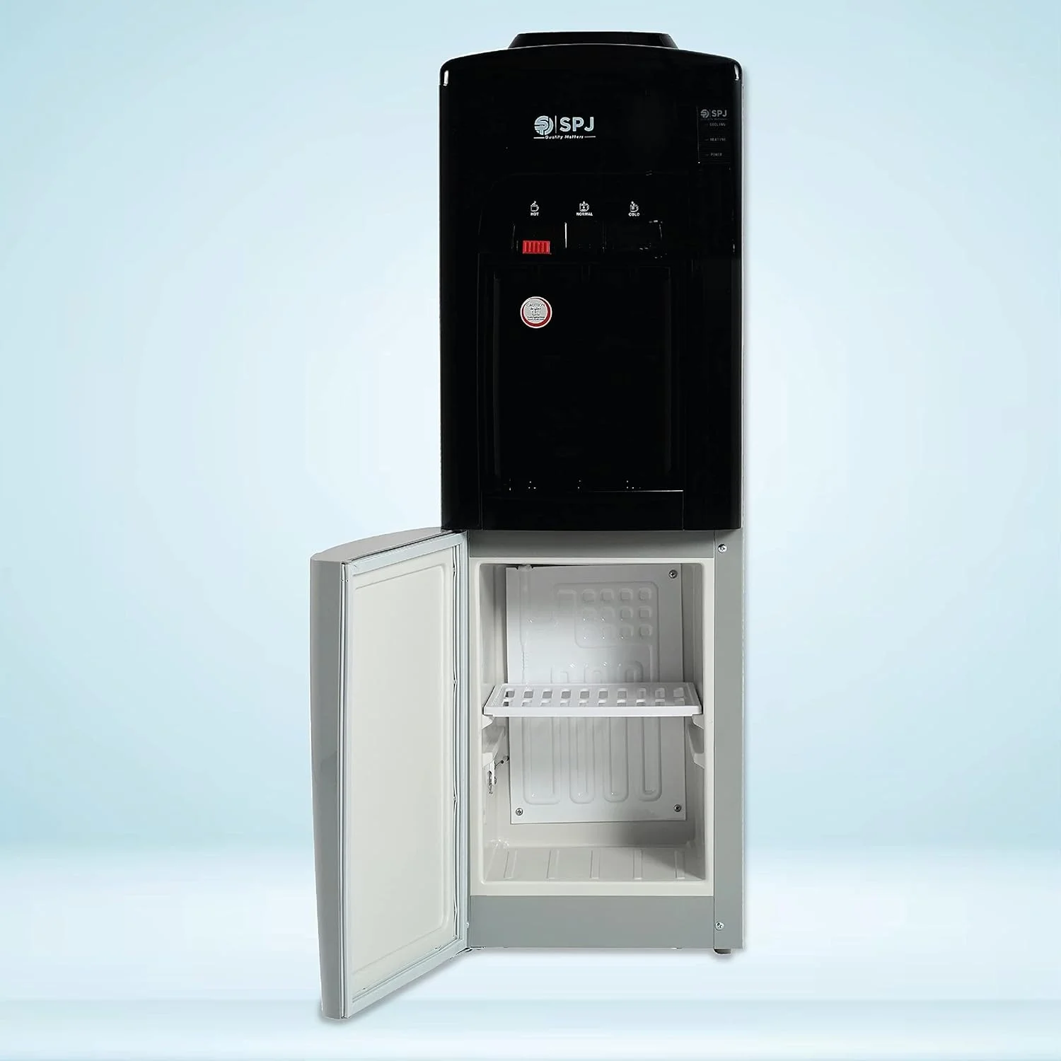 آبسردکن SPJ با مخزن یخچال 16 لیتری، بارگیری از بالا آب گرم/سرد/معمولی، 3 شیر فشاری، قفل ایمنی کودک، جنس آنتی باکتریال، مشکی/نقره ای - آبسردکن بارگیری از بالا آبسردکن SPJ با مخزن یخچال 16 لیتری، بارگیری از بالا آب گرم/سرد/معمولی، 3 شیر فشاری، قفل ایمنی کودک، جنس آنتی باکتریال، مشکی/نقره ای - آبسردکن بارگیری از بالا