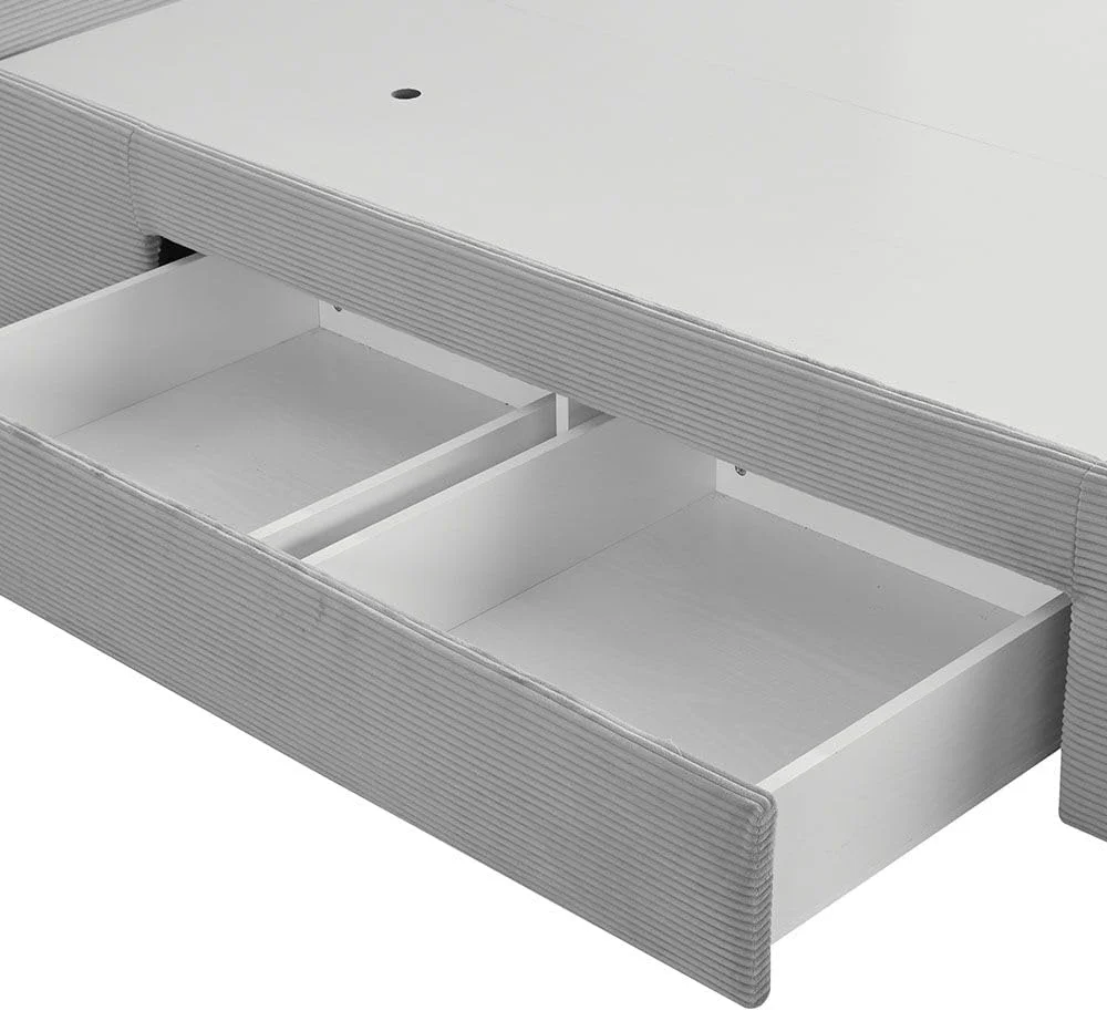 تخت خواب کینگ 180X200 Danube Home Wesley با 4 کشو | طراحی مدرن و مستحکم مبلمان قاب تخت خواب دو نفره چوبی | تخت خواب های آرام و راحت L 218 x W 192 x H 121 سانتی متر - خاکستری تیره تخت خواب کینگ 180X200 Danube Home Wesley با 4 کشو | طراحی مدرن و مستحکم مبلمان قاب تخت خواب دو نفره چوبی | تخت خواب های آرام و راحت L 218 x W 192 x H 121 سانتی متر - خاکستری تیره