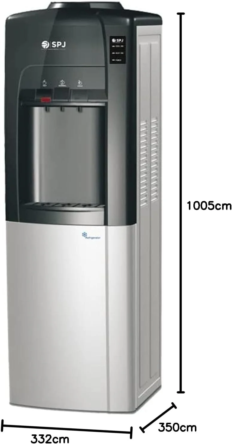 آبسردکن SPJ با مخزن یخچال 16 لیتری، بارگیری از بالا آب گرم/سرد/معمولی، 3 شیر فشاری، قفل ایمنی کودک، جنس آنتی باکتریال، مشکی/نقره ای - آبسردکن بارگیری از بالا آبسردکن SPJ با مخزن یخچال 16 لیتری، بارگیری از بالا آب گرم/سرد/معمولی، 3 شیر فشاری، قفل ایمنی کودک، جنس آنتی باکتریال، مشکی/نقره ای - آبسردکن بارگیری از بالا