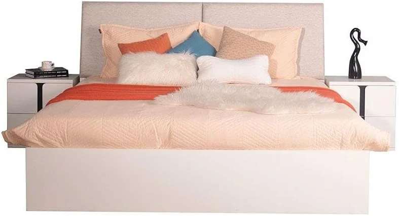 تخت خواب دو نفره کینگ پالومزه Danube Home (۱۸۰x۲۰۰ سانتی متر) | طراحی مدرن، قوی و مستحکم، مبلمان تخت خواب چوبی دو نفره | قاب تخت خواب آرام و راحت L۱۸۹.۲xW۲۲۰.۵xH۱۱۰.۵ سانتی متر - سفید/مشکی تخت خواب دو نفره کینگ پالومزه Danube Home (۱۸۰x۲۰۰ سانتی متر) | طراحی مدرن، قوی و مستحکم، مبلمان تخت خواب چوبی دو نفره | قاب تخت خواب آرام و راحت L۱۸۹.۲xW۲۲۰.۵xH۱۱۰.۵ سانتی متر - سفید/مشکی