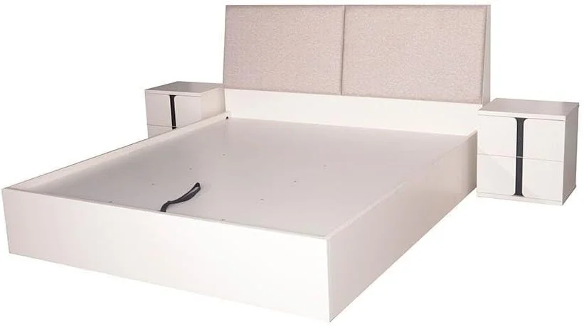 تخت خواب دو نفره کینگ پالومزه Danube Home (۱۸۰x۲۰۰ سانتی متر) | طراحی مدرن، قوی و مستحکم، مبلمان تخت خواب چوبی دو نفره | قاب تخت خواب آرام و راحت L۱۸۹.۲xW۲۲۰.۵xH۱۱۰.۵ سانتی متر - سفید/مشکی تخت خواب دو نفره کینگ پالومزه Danube Home (۱۸۰x۲۰۰ سانتی متر) | طراحی مدرن، قوی و مستحکم، مبلمان تخت خواب چوبی دو نفره | قاب تخت خواب آرام و راحت L۱۸۹.۲xW۲۲۰.۵xH۱۱۰.۵ سانتی متر - سفید/مشکی