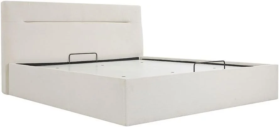 تخت خواب کینگ 180X200 مدل Hendrix دانوب هوم با فضای ذخیره سازی هیدرولیک | طراحی مدرن و مستحکم، مبلمان قاب تخت خواب دو نفره چوبی | تخت خواب های آرام و راحت L 225 x W 196 x H 103 سانتی متر - سفید تخت خواب کینگ 180X200 مدل Hendrix دانوب هوم با فضای ذخیره سازی هیدرولیک | طراحی مدرن و مستحکم، مبلمان قاب تخت خواب دو نفره چوبی | تخت خواب های آرام و راحت L 225 x W 196 x H 103 سانتی متر - سفید