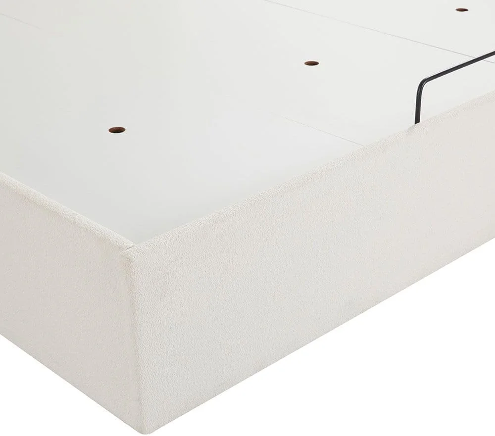 تخت خواب کینگ 180X200 مدل Hendrix دانوب هوم با فضای ذخیره سازی هیدرولیک | طراحی مدرن و مستحکم، مبلمان قاب تخت خواب دو نفره چوبی | تخت خواب های آرام و راحت L 225 x W 196 x H 103 سانتی متر - سفید تخت خواب کینگ 180X200 مدل Hendrix دانوب هوم با فضای ذخیره سازی هیدرولیک | طراحی مدرن و مستحکم، مبلمان قاب تخت خواب دو نفره چوبی | تخت خواب های آرام و راحت L 225 x W 196 x H 103 سانتی متر - سفید