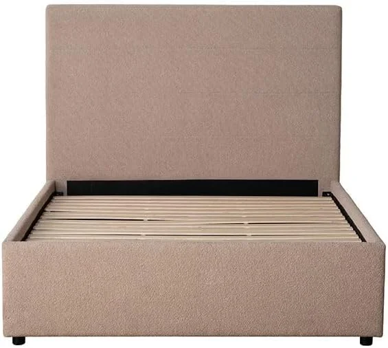 تختخواب دو نفره پارچه ای دانوب هوم مدل Travvy سایز 150x200 | طراحی مدرن، مبلمان قاب تختخواب چوبی | تختخواب راحت (تشک شامل نمی شود) ابعاد L215xW162xH140cm - بژ تیره تختخواب دو نفره پارچه ای دانوب هوم مدل Travvy سایز 150x200 | طراحی مدرن، مبلمان قاب تختخواب چوبی | تختخواب راحت (تشک شامل نمی شود) ابعاد L215xW162xH140cm - بژ تیره