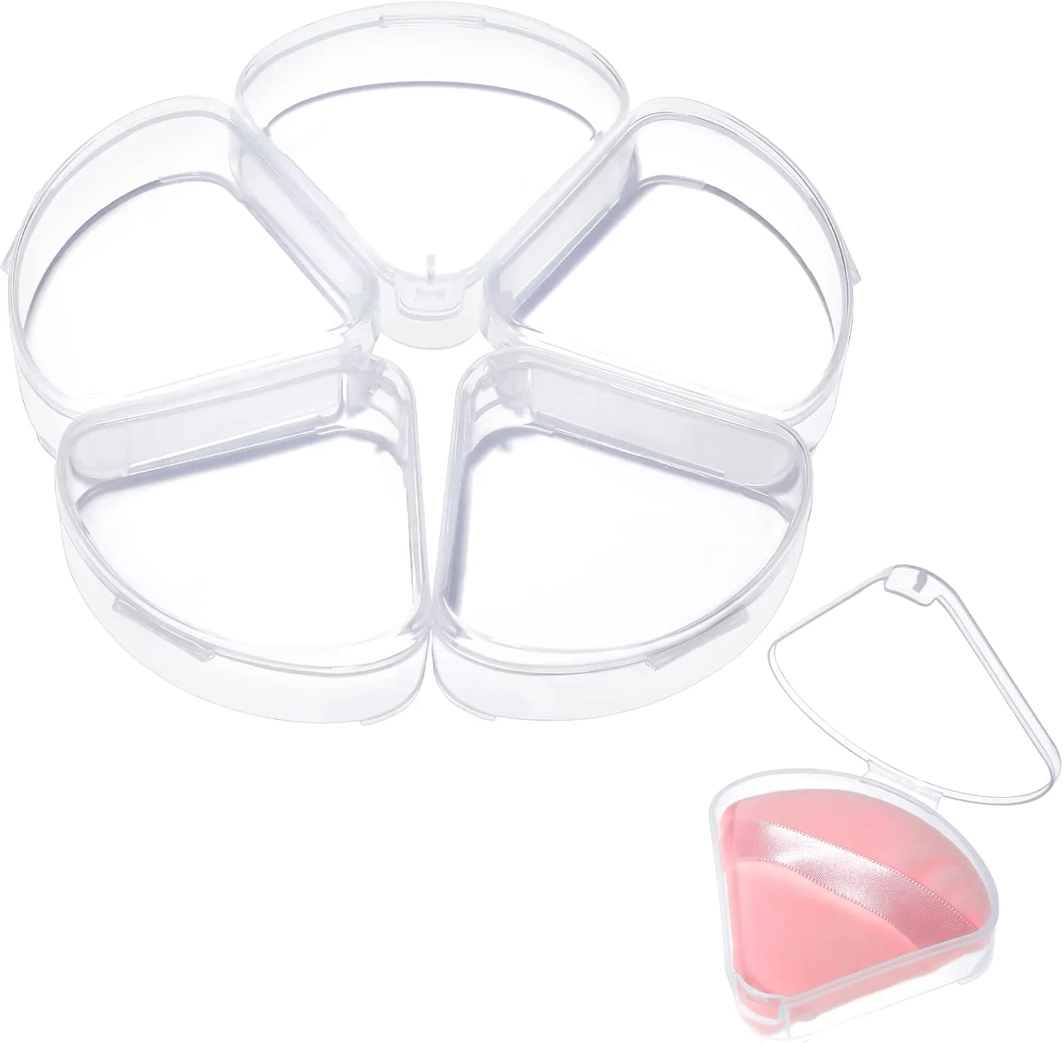 مجموعه 6 عددی جا پودر پاف ایسکایباب، جا اسفنج آرایشی مسافرتی، جعبه نگهداری پودر پاف مثلثی قابل حمل، جعبه کوچک شفاف اسفنج آرایشی، جعبه پاف لوازم آرایشی جیبی مجموعه 6 عددی جا پودر پاف ایسکایباب، جا اسفنج آرایشی مسافرتی، جعبه نگهداری پودر پاف مثلثی قابل حمل، جعبه کوچک شفاف اسفنج آرایشی، جعبه پاف لوازم آرایشی جیبی