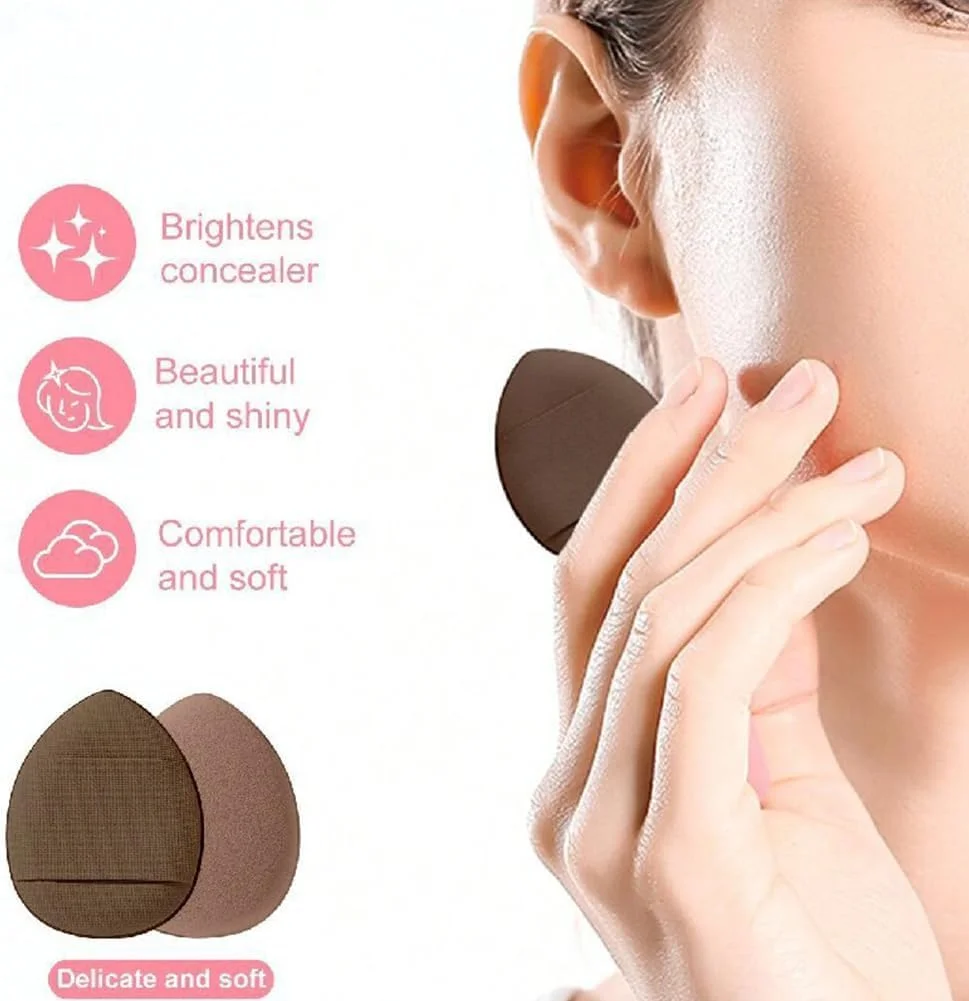 ست 20 عددی اسفنج آرایشی IKEEP، ست اسفنج های چند رنگی برای زیبایی به همراه هدبند، پدهای پودری، اسفنج تمیز کننده و مچ بند، اسفنج های زیبایی سایز متوسط و کوچک برای کانتورینگ، چشم ها و گوشه ها (قهوه ای)