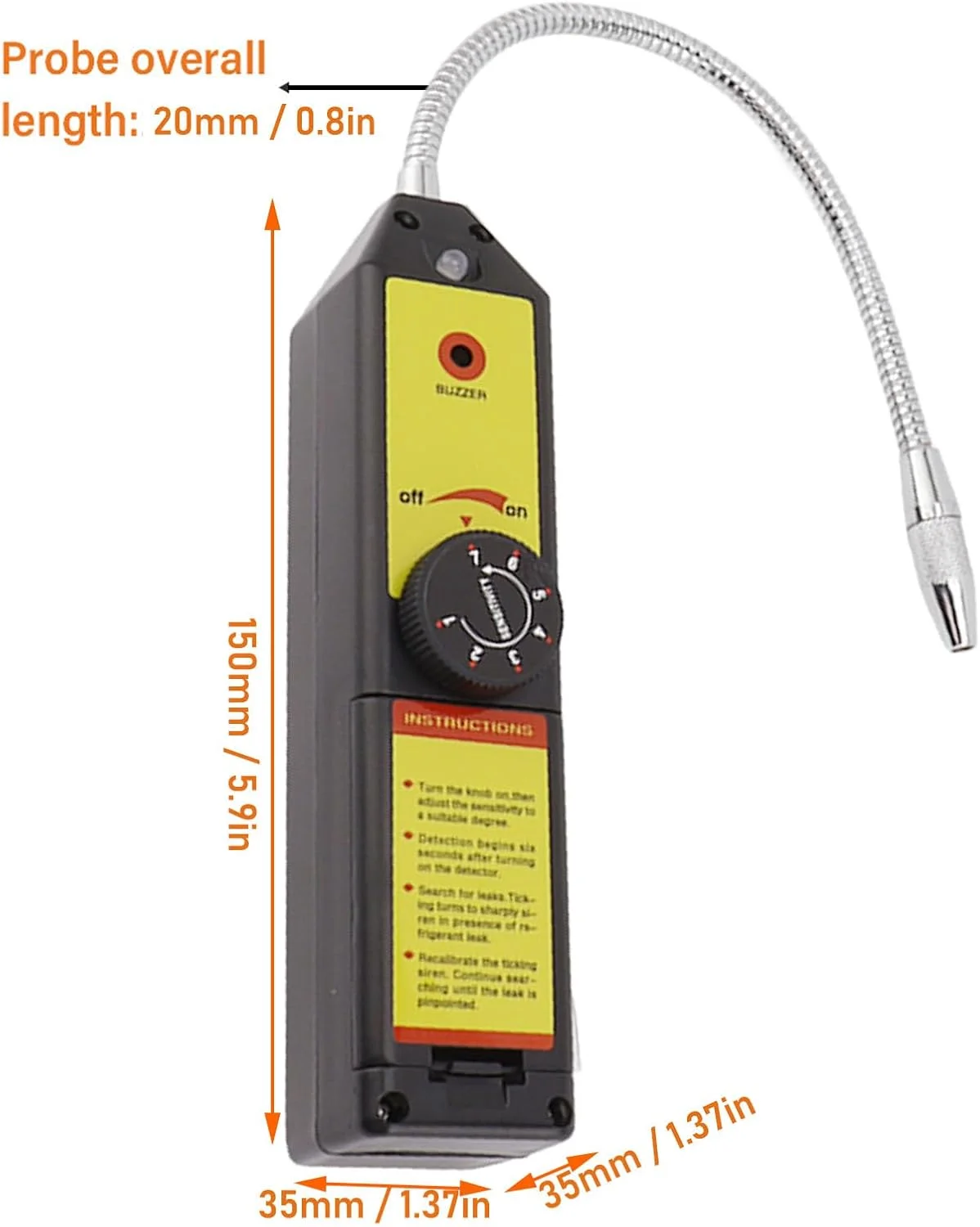 نشت یاب مبرد، تست کننده گاز مبرد هالوژن توسط Freon HFC HCFC CFC PFC Hfo Ac با دقت بالا برای تعمیر سیستم تهویه مطبوع