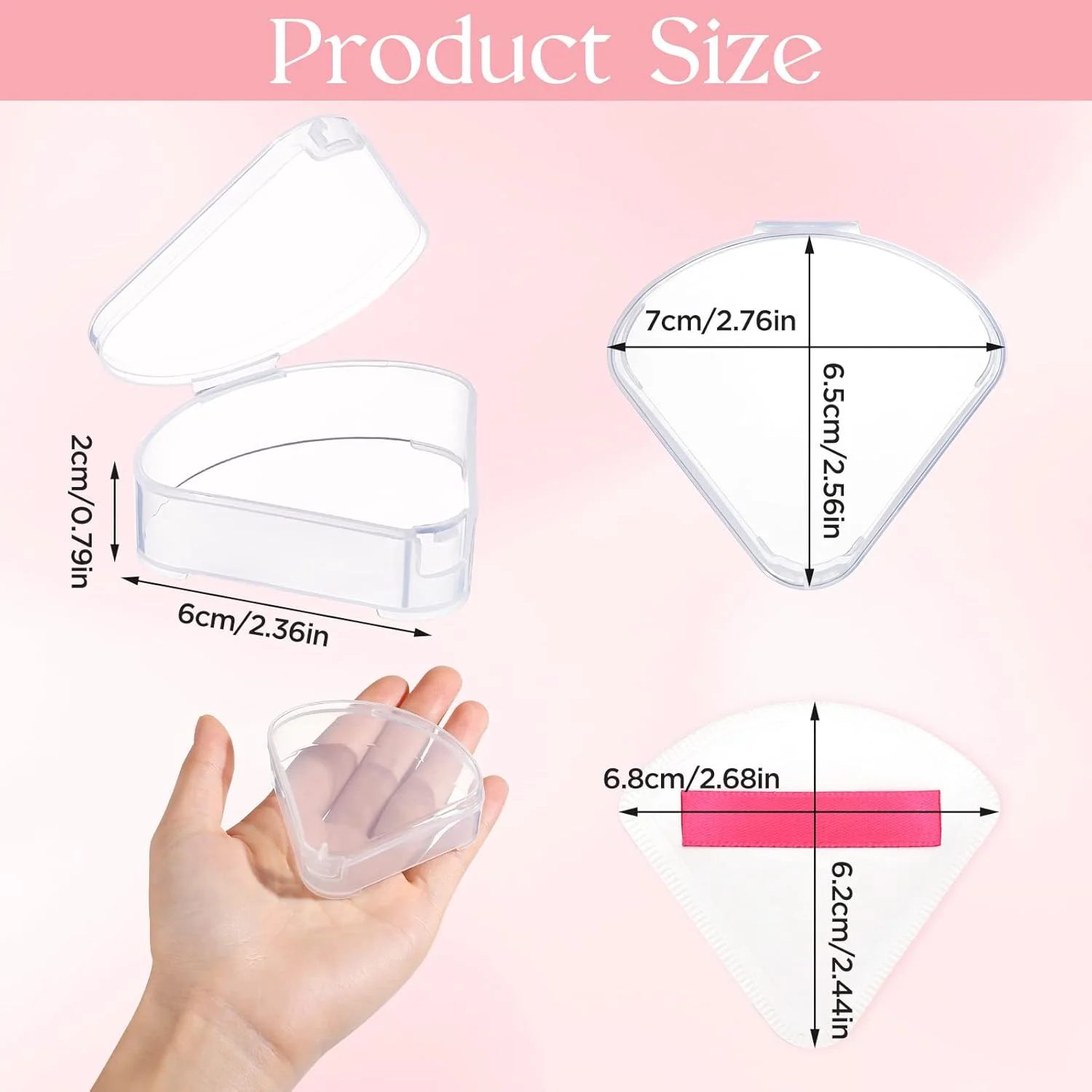 مجموعه 6 عددی جا پودر پاف ایسکایباب، جا اسفنج آرایشی مسافرتی، جعبه نگهداری پودر پاف مثلثی قابل حمل، جعبه کوچک شفاف اسفنج آرایشی، جعبه پاف لوازم آرایشی جیبی مجموعه 6 عددی جا پودر پاف ایسکایباب، جا اسفنج آرایشی مسافرتی، جعبه نگهداری پودر پاف مثلثی قابل حمل، جعبه کوچک شفاف اسفنج آرایشی، جعبه پاف لوازم آرایشی جیبی