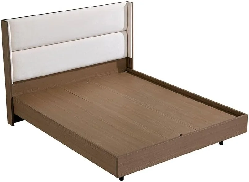 تخت خواب دو نفره شناور دانوب هوم مدل Allison سایز 160X200 به همراه LED | طراحی مدرن، مبلمان قاب تخت خواب چوبی | تخت خواب راحت (تشک شامل نمی شود) - بژ/بلوط طبیعی تخت خواب دو نفره شناور دانوب هوم مدل Allison سایز 160X200 به همراه LED | طراحی مدرن، مبلمان قاب تخت خواب چوبی | تخت خواب راحت (تشک شامل نمی شود) - بژ/بلوط طبیعی
