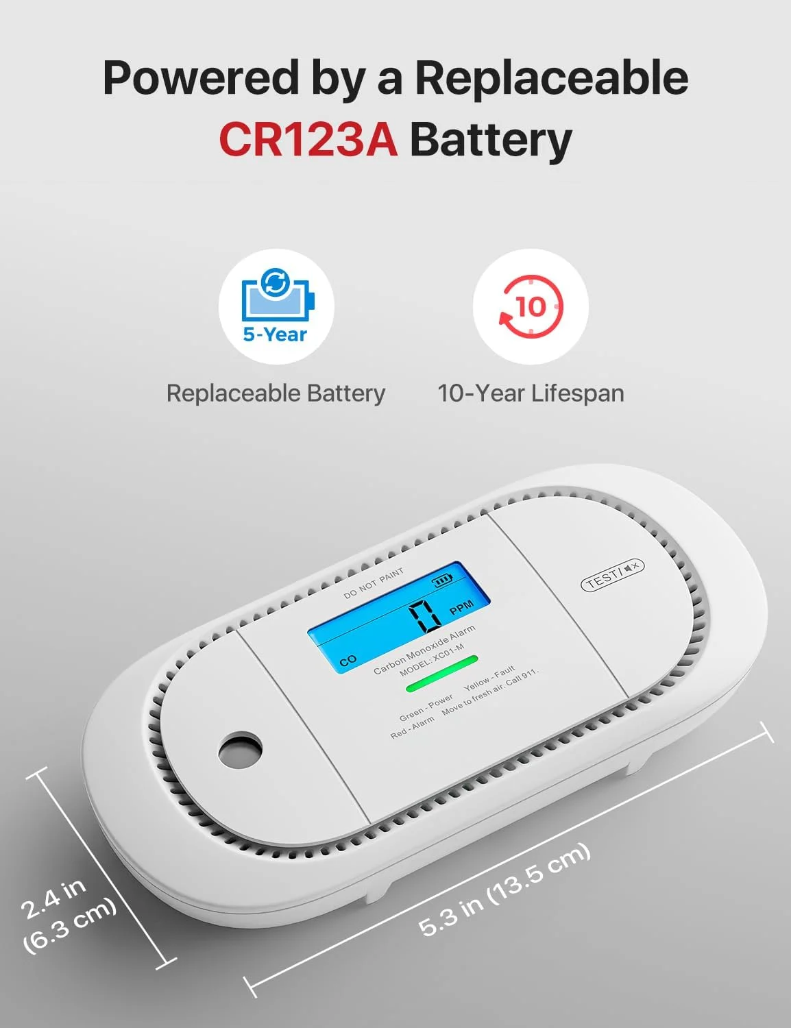 دتکتور هوشمند مونوکسید کربن X-Sense مدل XC01-M، یک وسیله جانبی برای کیت دتکتور دود FS31 یا FS51، دتکتور CO قابل حمل بی سیم متصل به هم، مدل XC01-M، بسته 1 عددی دتکتور هوشمند مونوکسید کربن X-Sense مدل XC01-M، یک وسیله جانبی برای کیت دتکتور دود FS31 یا FS51، دتکتور CO قابل حمل بی سیم متصل به هم، مدل XC01-M، بسته 1 عددی