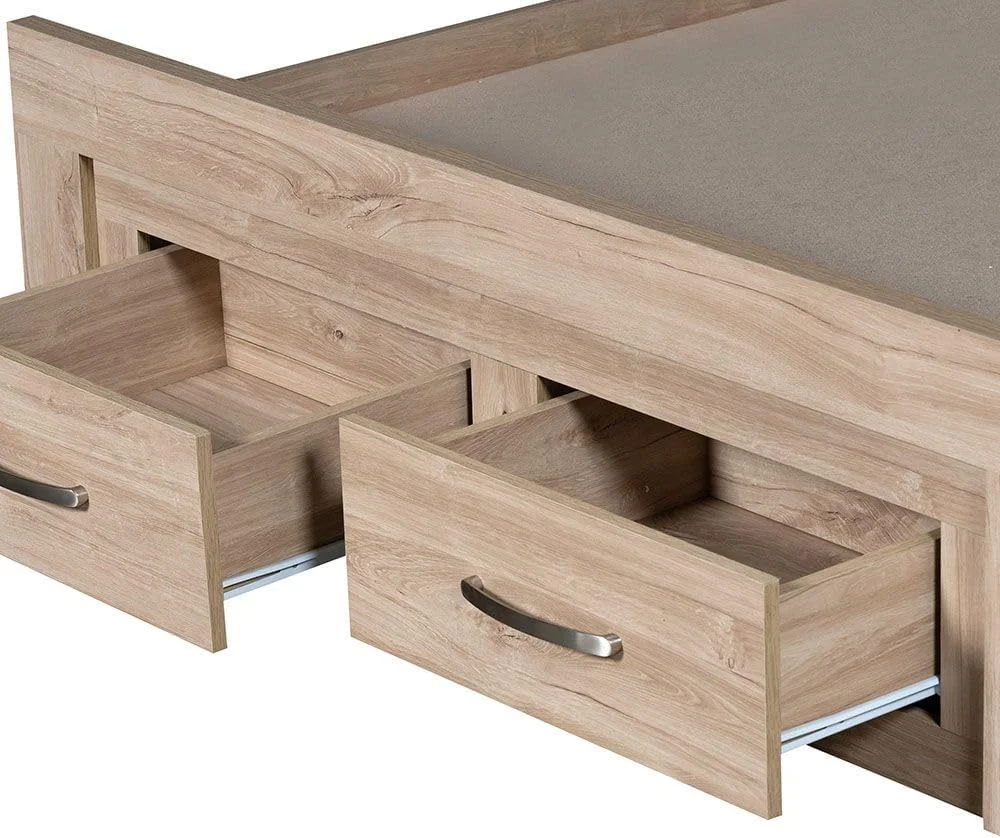 تخت یک نفره 120x200 دانوب هوم بولیوار با 2 کشو در قسمت جلویی | طراحی مدرن و مستحکم، مبلمان تخت خواب یک نفره چوبی | تخت خواب های آرام و راحت، ابعاد: طول 207 x عرض 132 x ارتفاع 90 سانتی متر - بلوط کهنه تخت یک نفره 120x200 دانوب هوم بولیوار با 2 کشو در قسمت جلویی | طراحی مدرن و مستحکم، مبلمان تخت خواب یک نفره چوبی | تخت خواب های آرام و راحت، ابعاد: طول 207 x عرض 132 x ارتفاع 90 سانتی متر - بلوط کهنه