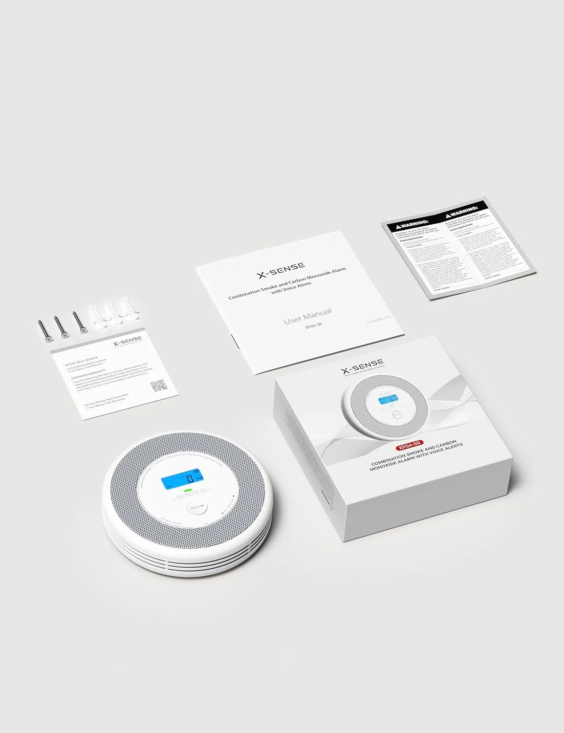 دتکتور ترکیبی دود و مونوکسید کربن X-Sense با هشدارهای صوتی، دتکتور دود و مونوکسید کربن ترکیبی با باتری قابل تعویض، XP0A-SR، تک عددی دتکتور ترکیبی دود و مونوکسید کربن X-Sense با هشدارهای صوتی، دتکتور دود و مونوکسید کربن ترکیبی با باتری قابل تعویض، XP0A-SR، تک عددی