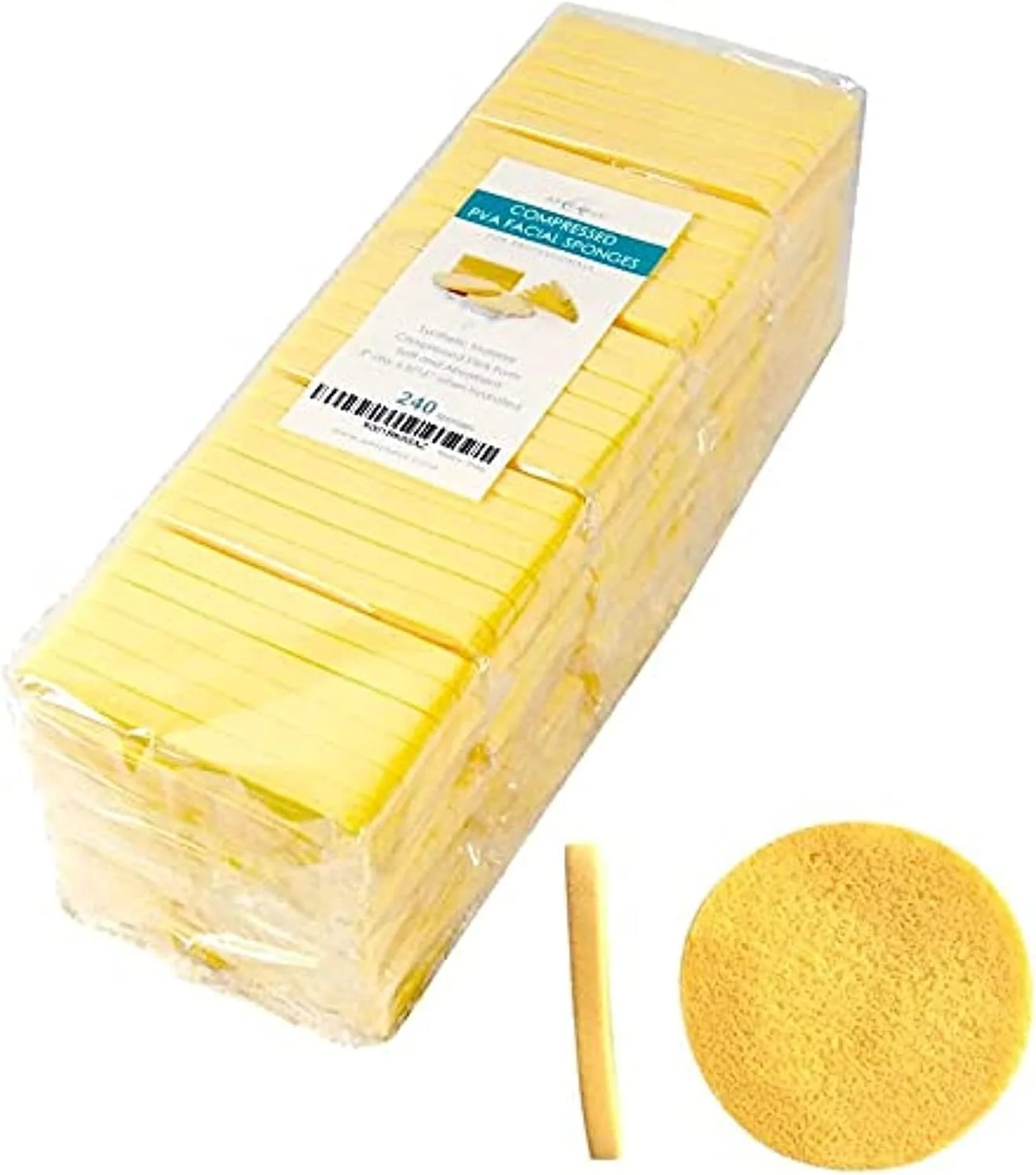 اسفنج های فشرده پاک کننده و لایه بردار صورت I.E. - بسته 240 عددی PVA اسفنج های فشرده پاک کننده و لایه بردار صورت I.E. - بسته 240 عددی PVA