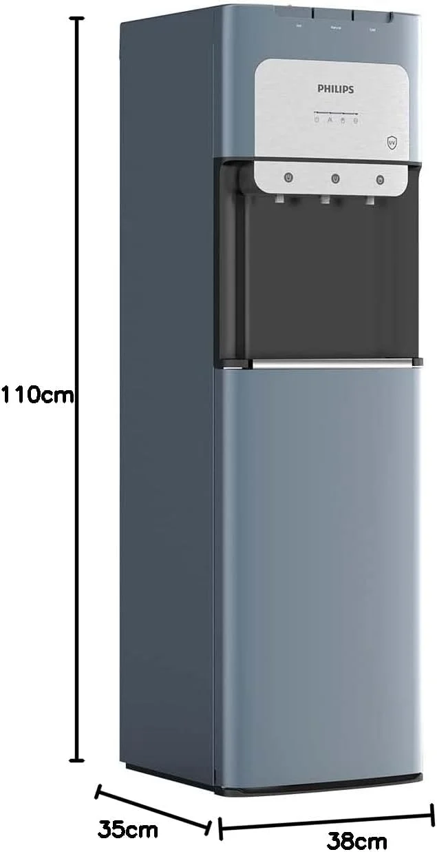 آبسردکن ایستاده فیلیپس با بارگیری از پایین، رنگ خاکستری تیره - مدل Add4970Dgs - دارای سیستم ضدعفونی UV-LED