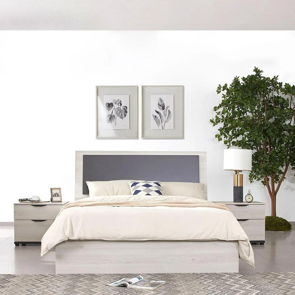 تخت خواب دو نفره کینگ مدل Pletora دانوب هوم با ابعاد 180X200 به همراه چراغ های LED و فضای ذخیره سازی هیدرولیکی زیر تخت | طراحی مدرن، مبلمان قاب تخت خواب چوبی | تخت خواب راحت (تشک شامل نمی شود) ابعاد L216xW197xH115cm-بلوطی خاکستری تخت خواب دو نفره کینگ مدل Pletora دانوب هوم با ابعاد 180X200 به همراه چراغ های LED و فضای ذخیره سازی هیدرولیکی زیر تخت | طراحی مدرن، مبلمان قاب تخت خواب چوبی | تخت خواب راحت (تشک شامل نمی شود) ابعاد L216xW197xH115cm-بلوطی خاکستری