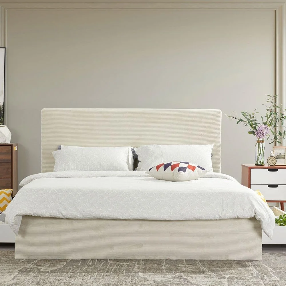 تخت خواب دو نفره کینگ دانوب هوم مدل Wesley با ابعاد 180X200 به همراه 4 کشو | طراحی مدرن و مستحکم، مبلمان قاب تخت خواب چوبی | تخت خواب های آرام و راحت، ابعاد: طول 218 x عرض 192 x ارتفاع 121 سانتی متر - بژ روشن تخت خواب دو نفره کینگ دانوب هوم مدل Wesley با ابعاد 180X200 به همراه 4 کشو | طراحی مدرن و مستحکم، مبلمان قاب تخت خواب چوبی | تخت خواب های آرام و راحت، ابعاد: طول 218 x عرض 192 x ارتفاع 121 سانتی متر - بژ روشن