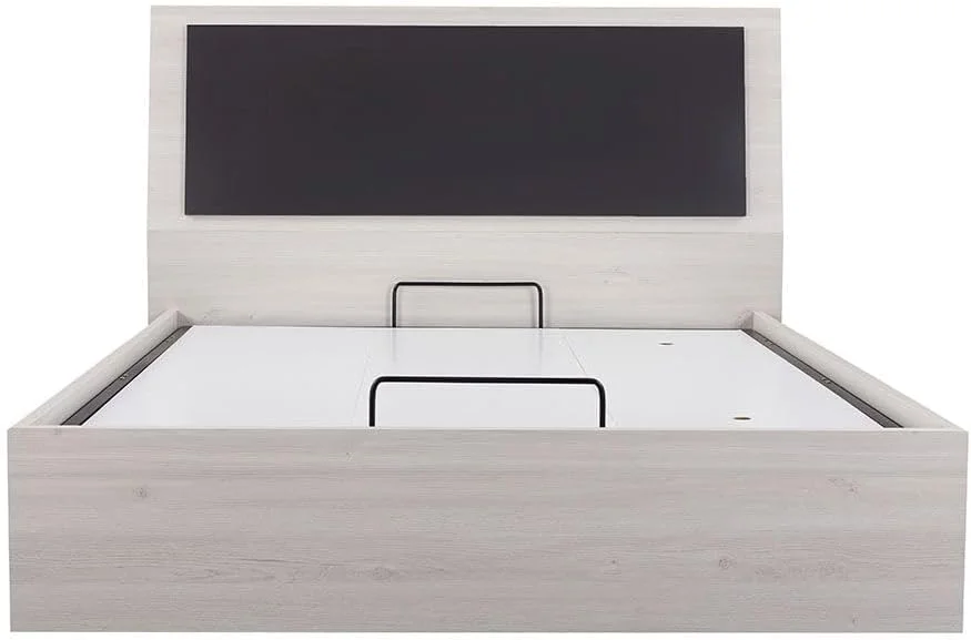 تخت خواب دو نفره دانوب هوم مدل Pletora با ابعاد 150X200 به همراه چراغ های LED و فضای ذخیره سازی هیدرولیکی زیر تخت | طراحی مدرن، قاب تخت خواب چوبی | تخت خواب راحت (تشک شامل نمی شود) ابعاد L216xW167xH115cm - بلوطی خاکستری تخت خواب دو نفره دانوب هوم مدل Pletora با ابعاد 150X200 به همراه چراغ های LED و فضای ذخیره سازی هیدرولیکی زیر تخت | طراحی مدرن، قاب تخت خواب چوبی | تخت خواب راحت (تشک شامل نمی شود) ابعاد L216xW167xH115cm - بلوطی خاکستری
