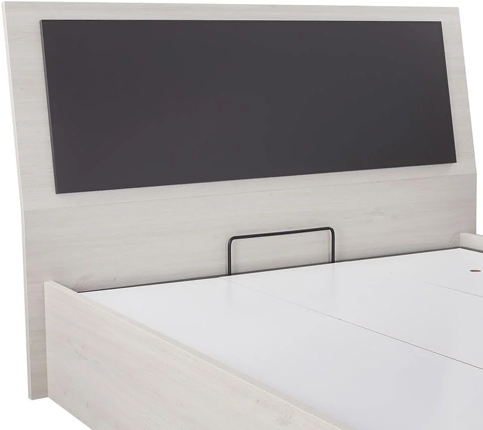 تخت خواب دو نفره دانوب هوم مدل Pletora با ابعاد 150X200 به همراه چراغ های LED و فضای ذخیره سازی هیدرولیکی زیر تخت | طراحی مدرن، قاب تخت خواب چوبی | تخت خواب راحت (تشک شامل نمی شود) ابعاد L216xW167xH115cm - بلوطی خاکستری تخت خواب دو نفره دانوب هوم مدل Pletora با ابعاد 150X200 به همراه چراغ های LED و فضای ذخیره سازی هیدرولیکی زیر تخت | طراحی مدرن، قاب تخت خواب چوبی | تخت خواب راحت (تشک شامل نمی شود) ابعاد L216xW167xH115cm - بلوطی خاکستری