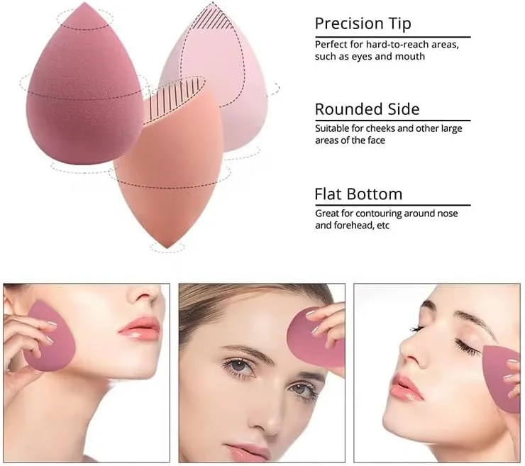 Generic Makeup Sponges Set, Pink Latex-Free Foam Beauty Blenders with Holder, Teardrop Shape for Foundation Application, 4 Count with Egg Case (GREEN) Generic Makeup Sponges Set, Pink Latex-Free Foam Beauty Blenders with Holder, Teardrop Shape for Foundation Application, 4 Count with Egg Case (GREEN)