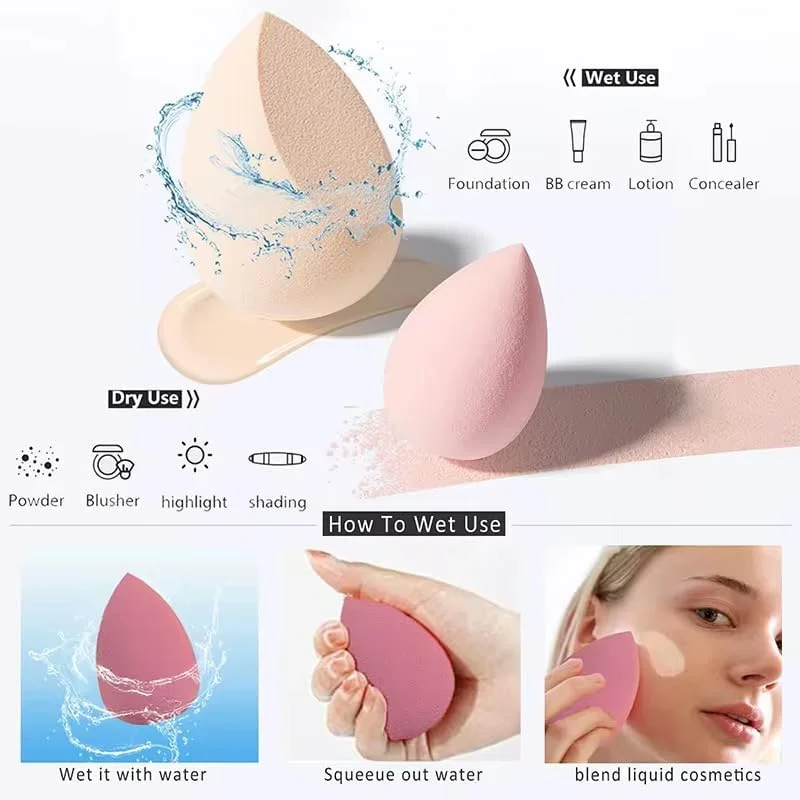 Generic Makeup Sponges Set, Pink Latex-Free Foam Beauty Blenders with Holder, Teardrop Shape for Foundation Application, 4 Count with Egg Case (GREEN) Generic Makeup Sponges Set, Pink Latex-Free Foam Beauty Blenders with Holder, Teardrop Shape for Foundation Application, 4 Count with Egg Case (GREEN)