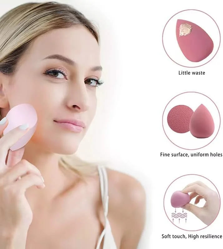 Generic Makeup Sponges Set, Pink Latex-Free Foam Beauty Blenders with Holder, Teardrop Shape for Foundation Application, 4 Count with Egg Case (GREEN) Generic Makeup Sponges Set, Pink Latex-Free Foam Beauty Blenders with Holder, Teardrop Shape for Foundation Application, 4 Count with Egg Case (GREEN)