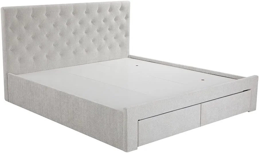 تخت خواب دو نفره کینگ دانوب هوم مدل Bacia با ابعاد 180X200 به همراه 2 کشو در قسمت جلویی | طراحی مدرن و مقاوم، ساخته شده از چوب | تخت خوابی آرام و راحت با ابعاد 218x191x111 سانتی متر - خاکستری روشن تخت خواب دو نفره کینگ دانوب هوم مدل Bacia با ابعاد 180X200 به همراه 2 کشو در قسمت جلویی | طراحی مدرن و مقاوم، ساخته شده از چوب | تخت خوابی آرام و راحت با ابعاد 218x191x111 سانتی متر - خاکستری روشن