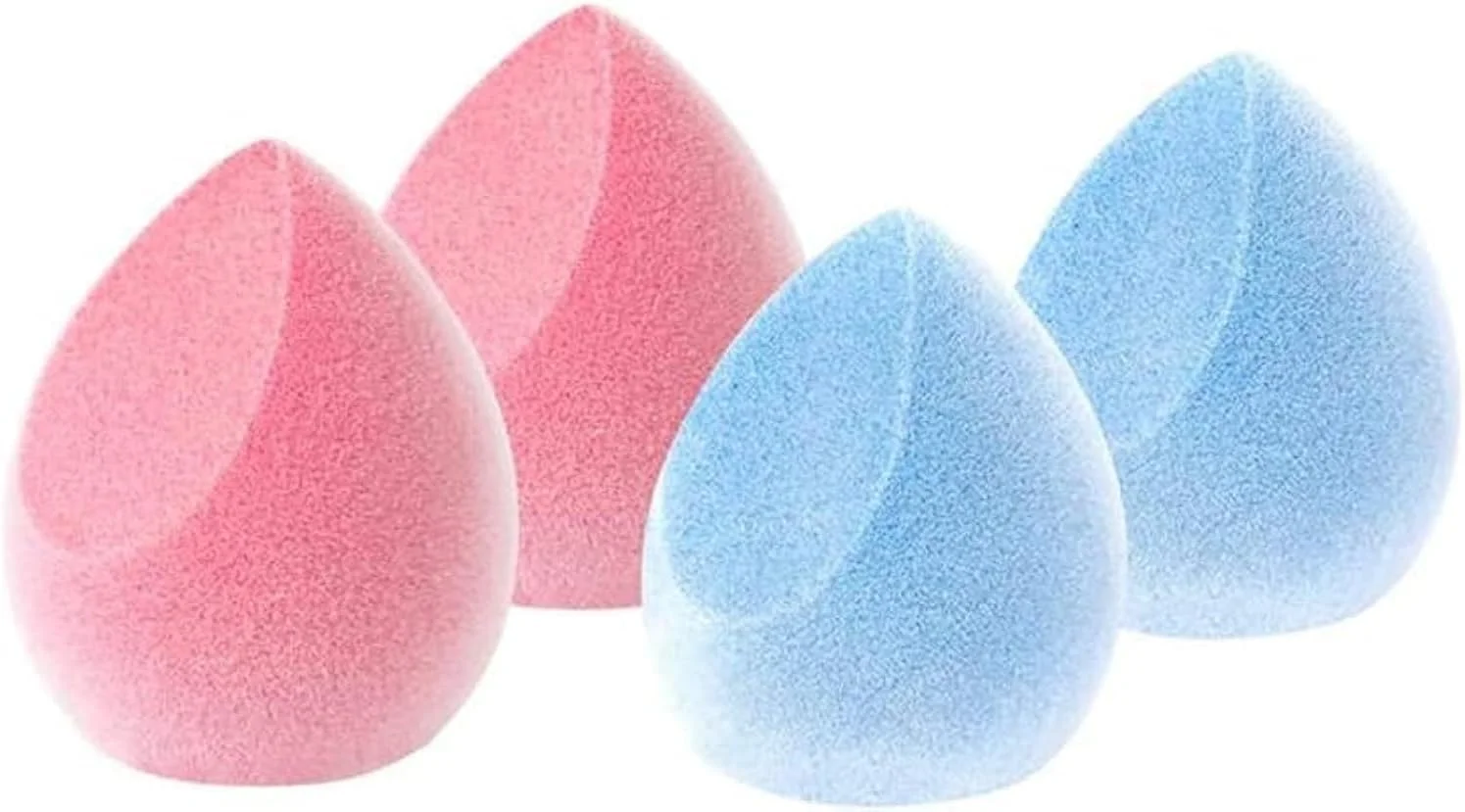 پد آرایشی FUIN، پد مخملی، بلندر آرایشی میکروفیبر، بدون لاتکس، فناوری دولایه، بلندر آرایشی بی نقص برای کرم پودر، پودر و کرم ها (بسته 4 عددی عشق)