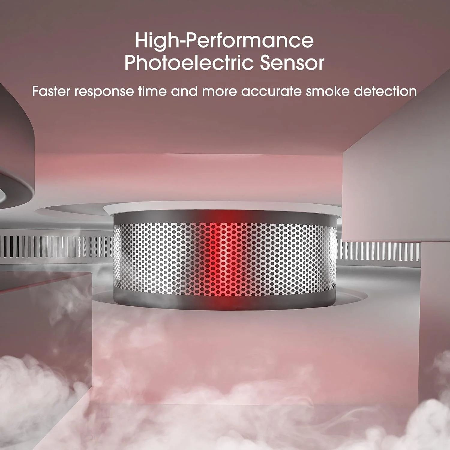 آشکارساز دود X-Sense، آلارم آتش سوزی با باتری لیتیومی 10 ساله با نشانگر LED، مدل SD2L0AX، بسته 3 عددی