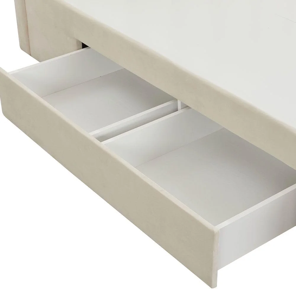 تخت خواب دو نفره دانوب هوم ویستا سایز کوئین 150x200 با 4 کشو | طراحی مدرن و مستحکم، مبلمان قاب تخت خواب چوبی | تخت خواب های آرام و راحت، ابعاد 220x161x111 سانتی متر - بژ روشن تخت خواب دو نفره دانوب هوم ویستا سایز کوئین 150x200 با 4 کشو | طراحی مدرن و مستحکم، مبلمان قاب تخت خواب چوبی | تخت خواب های آرام و راحت، ابعاد 220x161x111 سانتی متر - بژ روشن