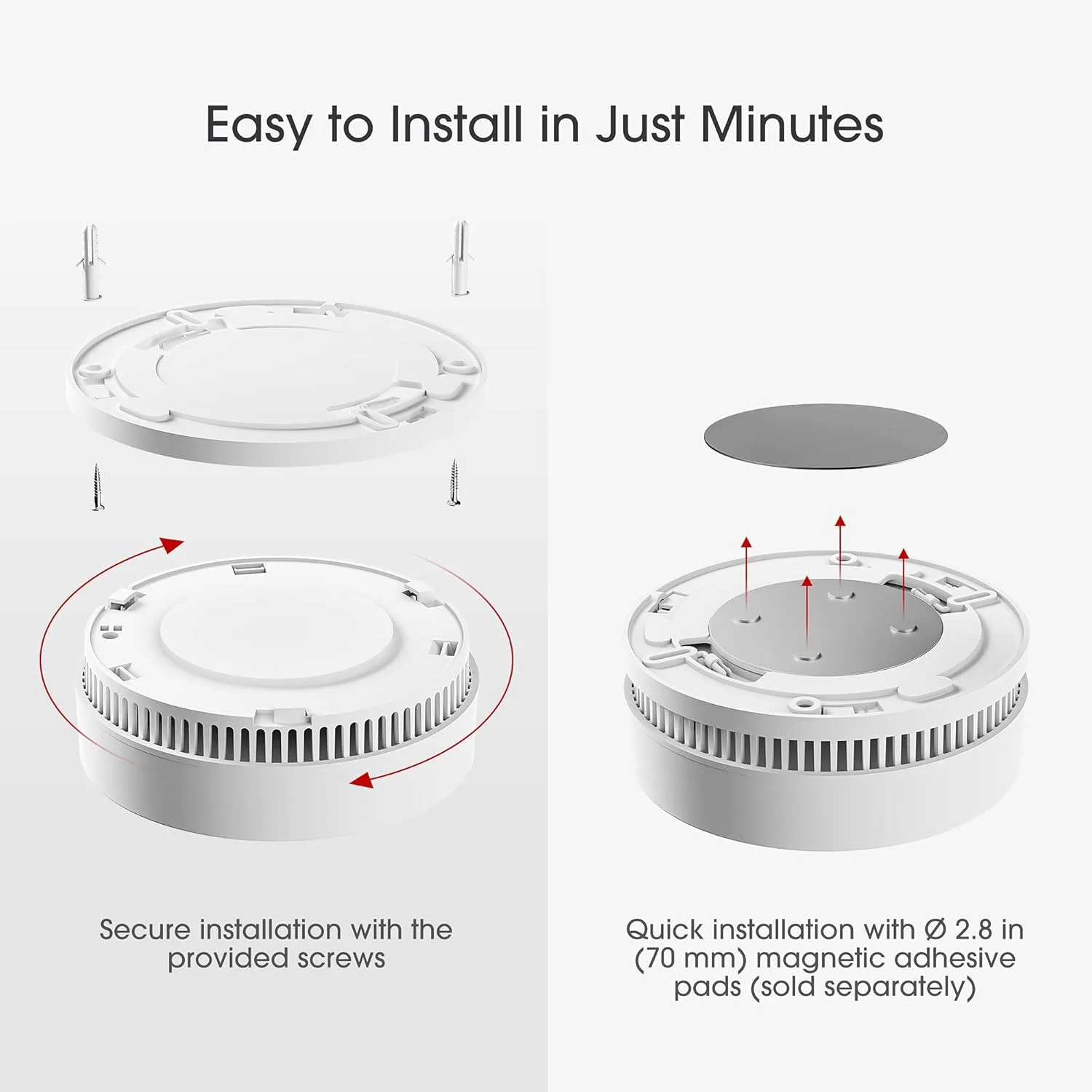 آشکارساز دود X-Sense، آلارم آتش سوزی با باتری 10 ساله، ردیاب دود آتش با نشانگر LED و دکمه سکوت، مطابق با استاندارد EN 14604