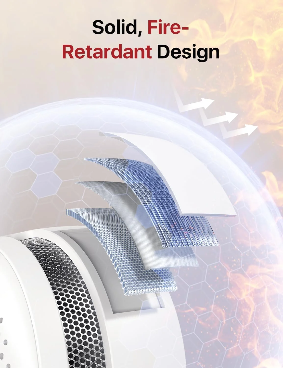 آشکارساز دود کوچک X-Sense، دتکتور دود و آتش با باتری 10 ساله، نشانگر LED و دکمه سکوت، مدل XS01