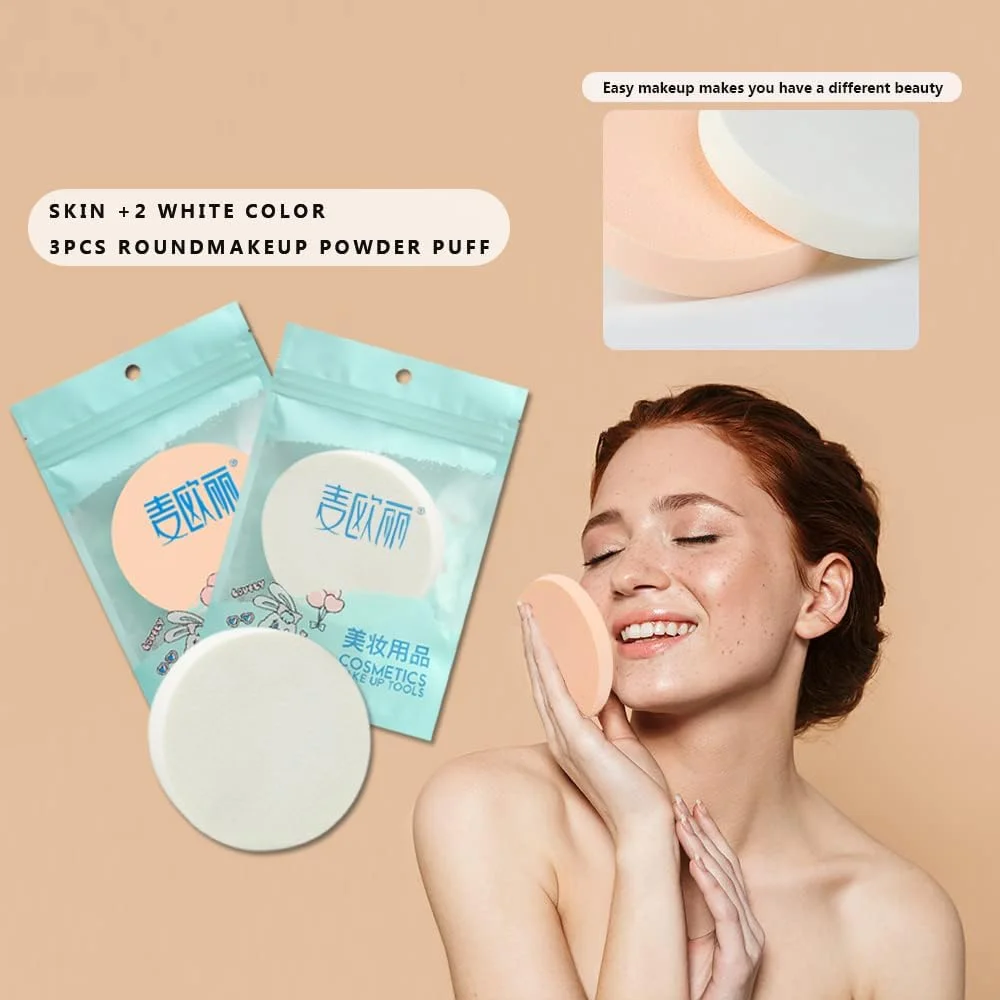 پدهای آرایشی گرد بزرگ myonly مناسب برای فونداسیون چشم، استفاده از رژگونه، پیشانی و گونه ها، آرایش ناحیه بزرگ، نرم و ضخیم، آرایش سریع، خشک و مرطوب، بدون پوسته شدن (انتخاب دو عدد)