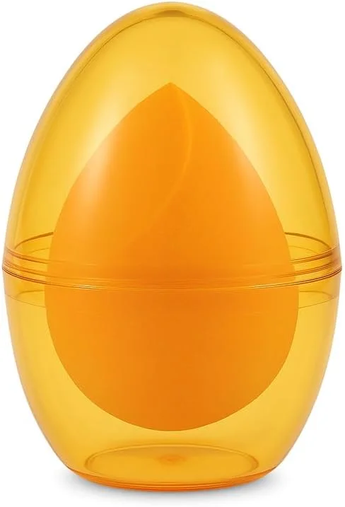 اسفنج آرایشی اریب MINISO با جعبه مسافرتی شفاف - نارنجی