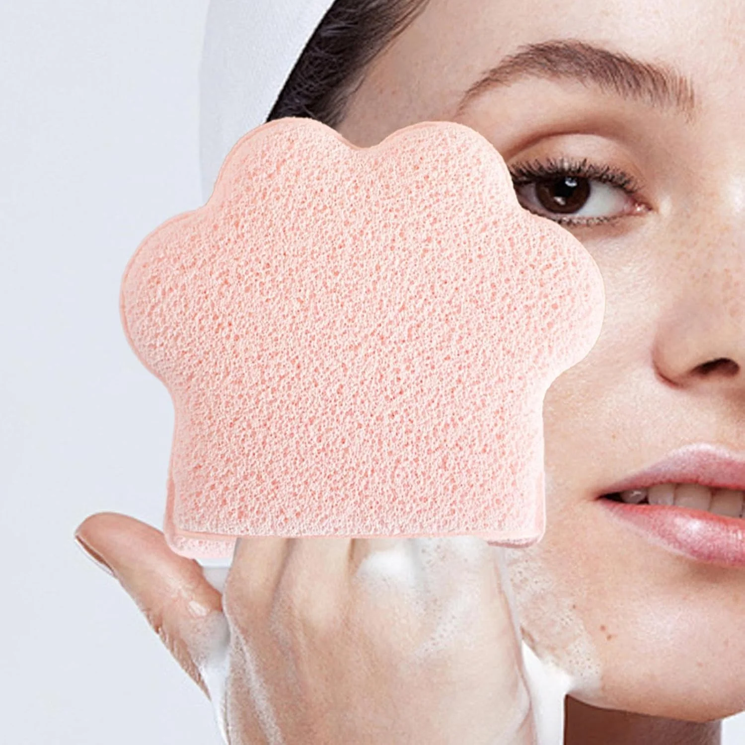 Makeup Remover Sponge,Cat Paw Shape Enlarged Skin Sponge | Glove-type Cosmetic Removal Wipes For Bathing Accessories Makeup Remover Sponge,Cat Paw Shape Enlarged Skin Sponge | Glove-type Cosmetic Removal Wipes For Bathing Accessories