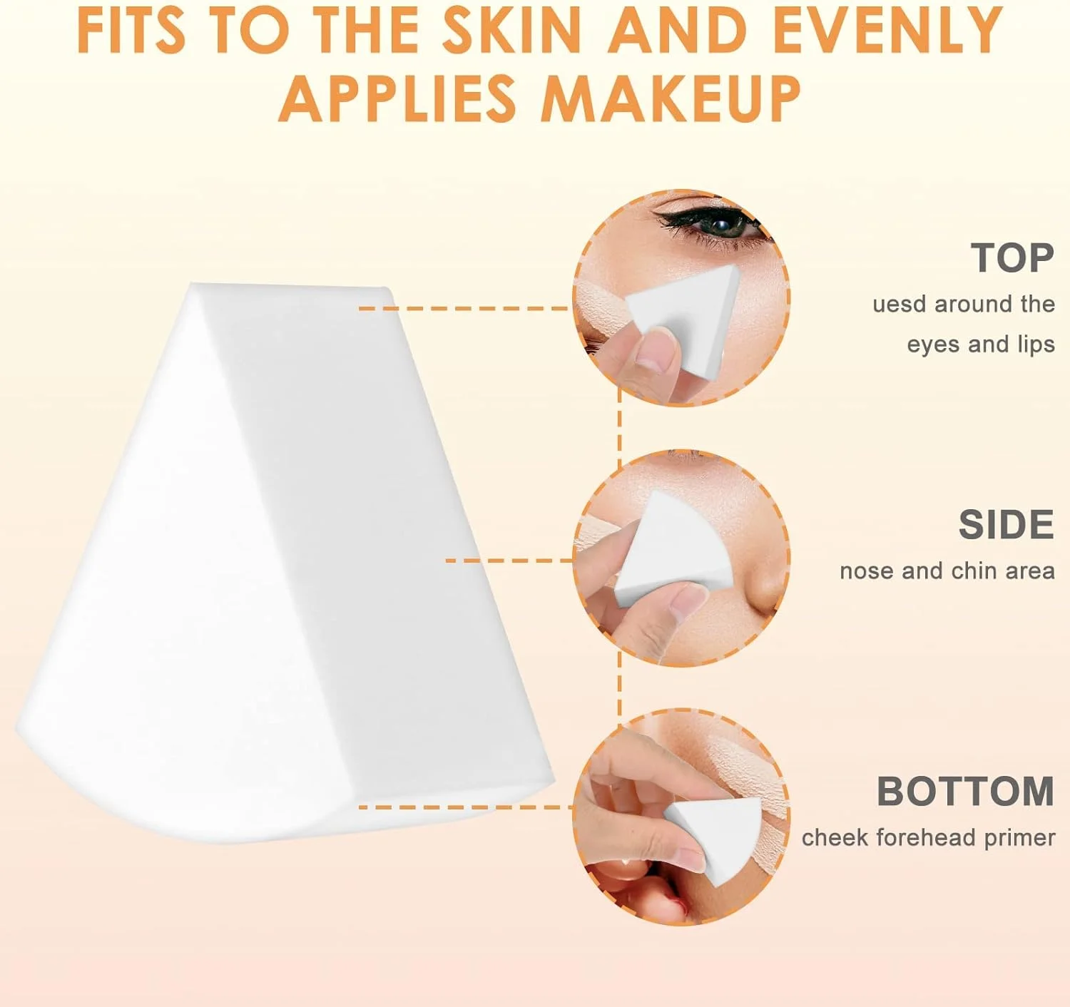 Makeup Beauty Sponges, 6 Pcs Reusable Face Paint Sponges Puff Cosmetic Triangle Wedges Soft Foundation for Clean Cream Concealer Makeup Beauty Sponges, 6 Pcs Reusable Face Paint Sponges Puff Cosmetic Triangle Wedges Soft Foundation for Clean Cream Concealer