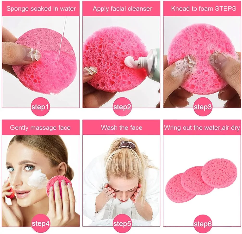 اسفنج فشرده صورت METUUTER بسته 50 عددی مناسب متخصصان پوست - اسفنج های سلولزی 100% طبیعی و حرفه ای برای پاکسازی صورت، ماساژ، لایه برداری منافذ، ماسک و پاک کردن آرایش (صورتی) اسفنج فشرده صورت METUUTER بسته 50 عددی مناسب متخصصان پوست - اسفنج های سلولزی 100% طبیعی و حرفه ای برای پاکسازی صورت، ماساژ، لایه برداری منافذ، ماسک و پاک کردن آرایش (صورتی)
