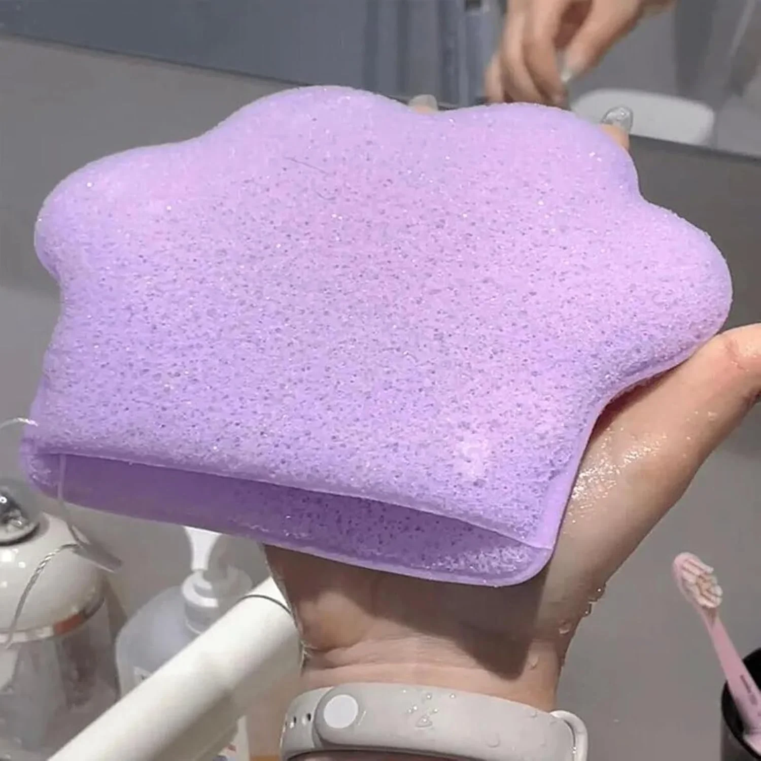 اسفنج های آرایشی برای پاکسازی صورت، طراحی پنجه گربه ای بزرگ شده، پدهای فشرده صورت، دستمال مرطوب دستکشی برای پاک کردن آرایش، مناسب لوازم حمام اسفنج های آرایشی برای پاکسازی صورت، طراحی پنجه گربه ای بزرگ شده، پدهای فشرده صورت، دستمال مرطوب دستکشی برای پاک کردن آرایش، مناسب لوازم حمام