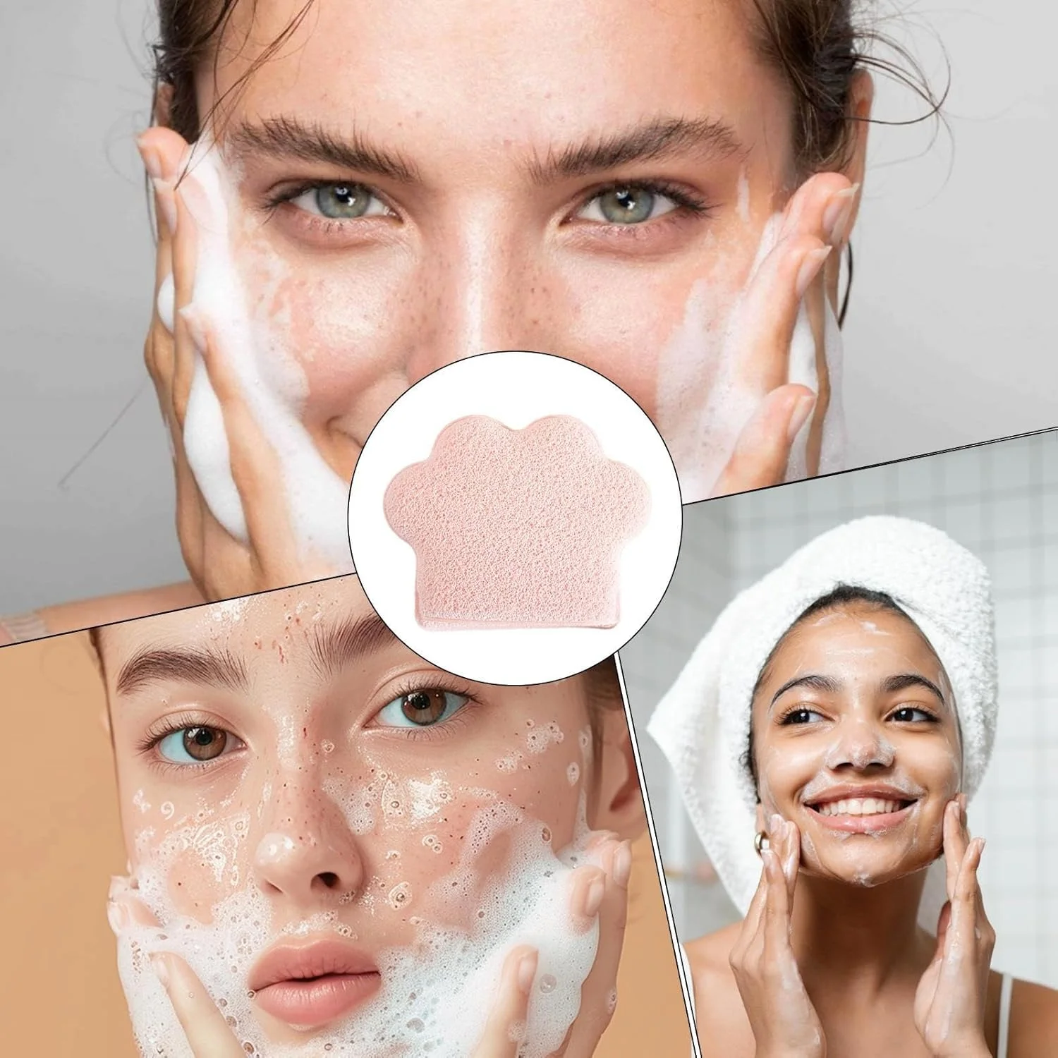 پدهای آرایشی برای پاکسازی صورت، طراحی پنجه گربه ای بزرگ شده، پدهای فشرده صورت | پد پاک کننده پوست دستکشی بزرگ شده، حوله اسکراب برای زنان و مردان پدهای آرایشی برای پاکسازی صورت، طراحی پنجه گربه ای بزرگ شده، پدهای فشرده صورت | پد پاک کننده پوست دستکشی بزرگ شده، حوله اسکراب برای زنان و مردان