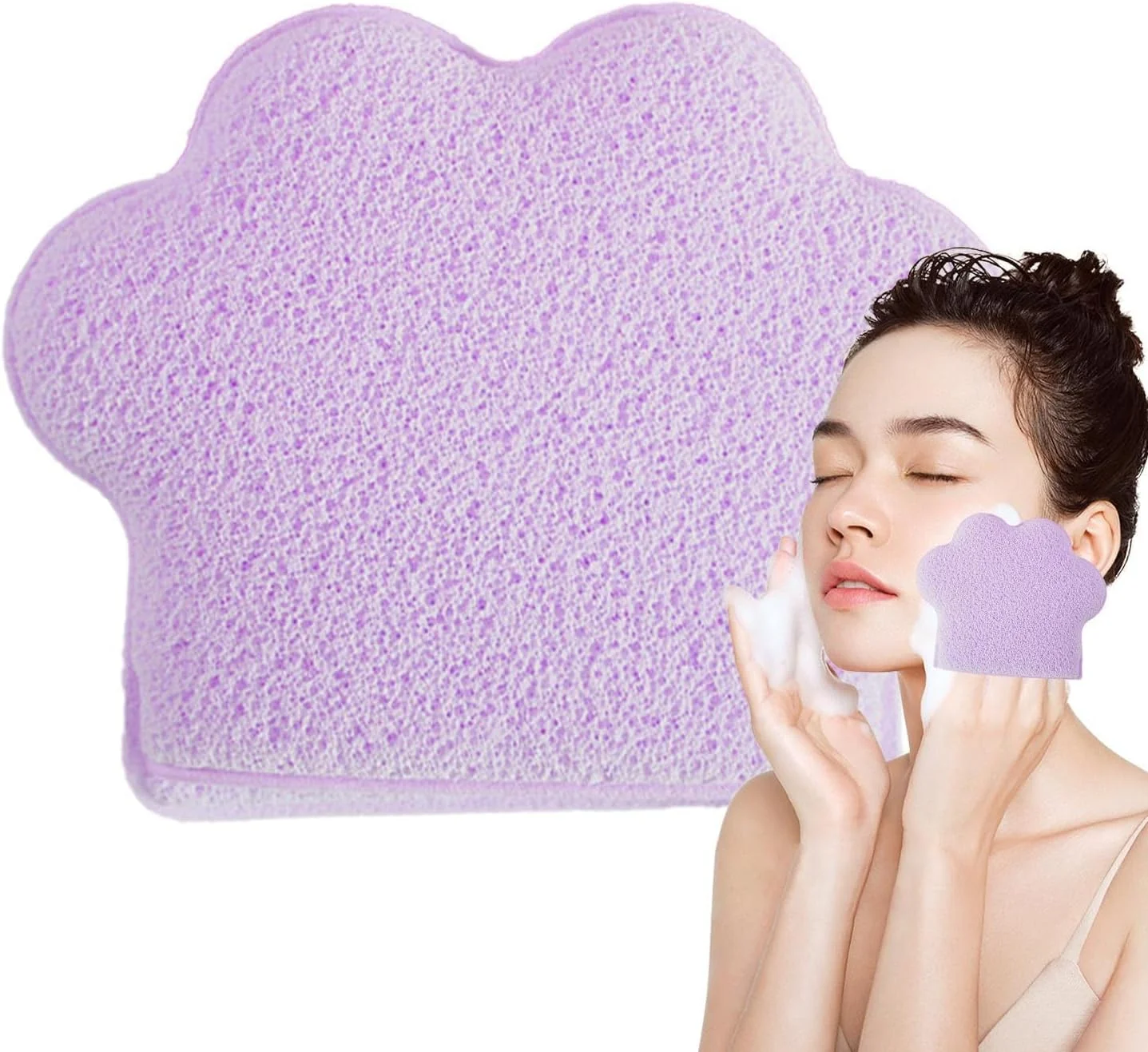 پدهای آرایشی برای پاکسازی صورت - پد پاک کننده آرایش طرح پنجه گربه - پفک اسکراب حوله ای دستکشی بزرگ شده برای پاکسازی پوست زنانه و مردانه پدهای آرایشی برای پاکسازی صورت - پد پاک کننده آرایش طرح پنجه گربه - پفک اسکراب حوله ای دستکشی بزرگ شده برای پاکسازی پوست زنانه و مردانه